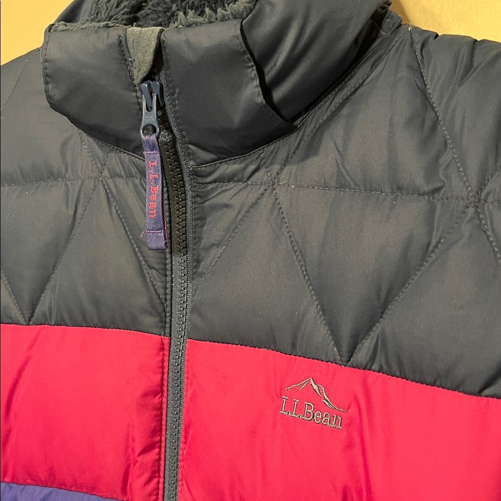 LL Bean Kids Down Puffer Sz L 14-16 - Picture 2 of 7